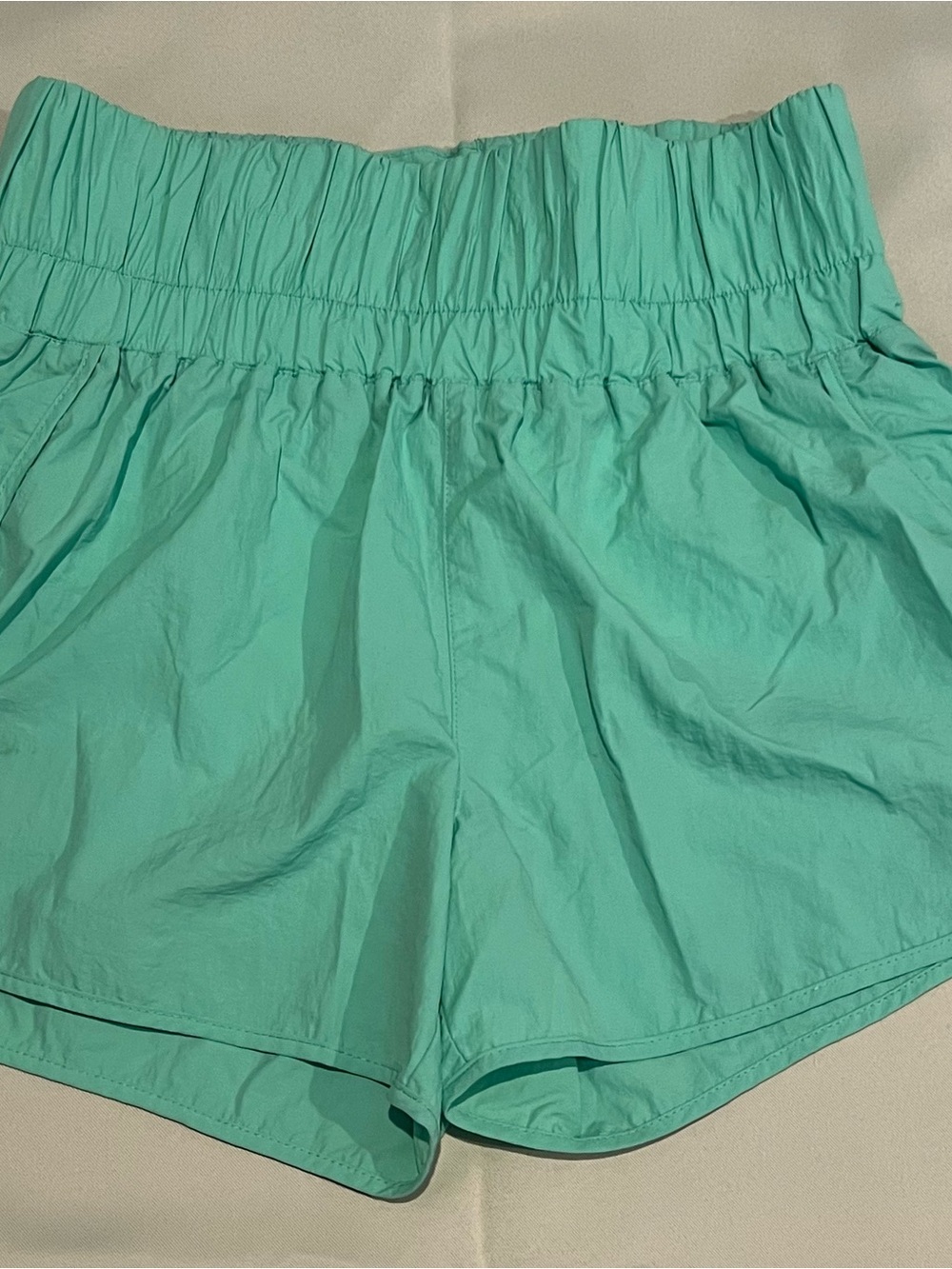 Zenana Outfitters High-Waist Elastic Shorts - Mint